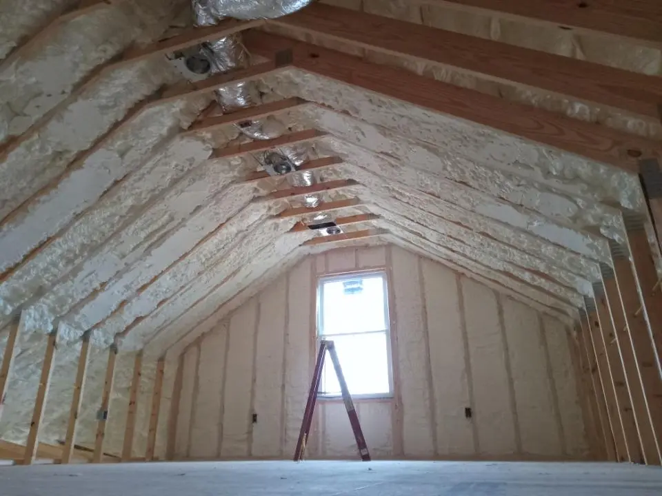 Spray foam roofing application for Crawl Space Insulation project in Center